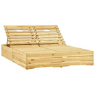 Houten loungebed met kussens voor buiten in rustieke stijl - Ligstoelen