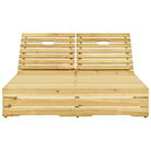 Houten loungebed met kussens voor buiten in rustieke stijl - Ligstoelen