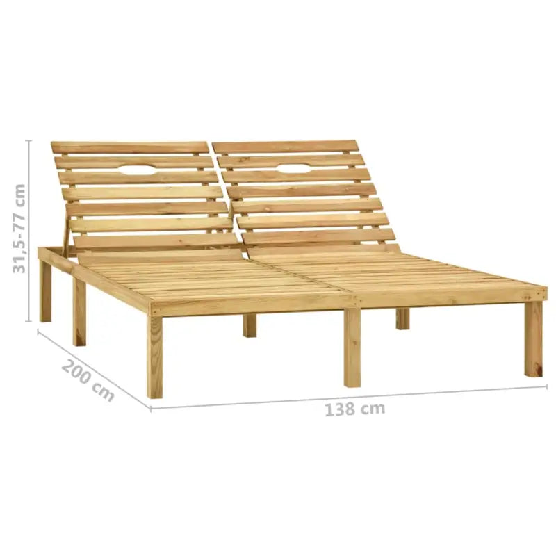 Houten loungebed met kussens voor buiten met rustieke charme - Ligstoelen
