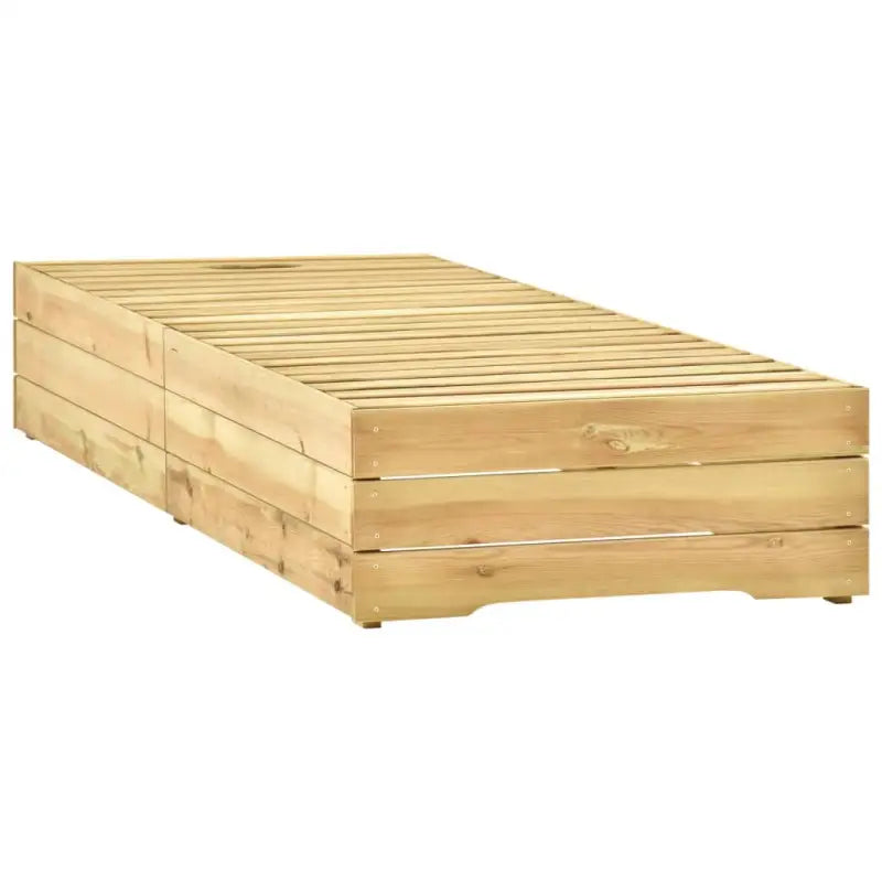 Houten loungebed voor tuin of terras met rustieke charme - 1 / Met tafel - Ligstoelen