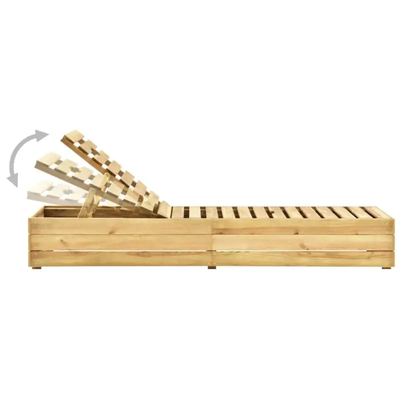 Houten loungebed voor tuin of terras met rustieke charme - Ligstoelen