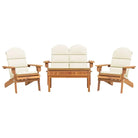 Houten loungeset in Adirondack stijl van massief acaciahout met olieafwerking - Tuinsets