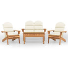 Houten loungeset in Adirondack stijl van massief acaciahout met olieafwerking - Tuinsets