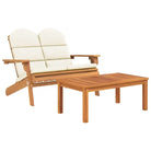 Houten loungeset in Adirondack stijl van massief acaciahout met olieafwerking - Tuinsets