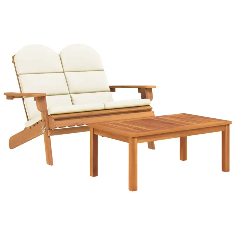 Houten loungeset in Adirondack stijl van massief acaciahout met olieafwerking - Tuinsets