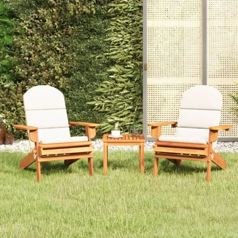 Houten loungeset in Adirondack stijl van massief acaciahout - Wit / Stoel - Tuinsets