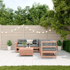 Houten loungeset in massief douglashout met modulair ontwerp - Tuinsets