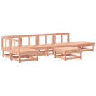 Houten loungeset in massief douglashout met voetenbank en salontafel - Tuinsets