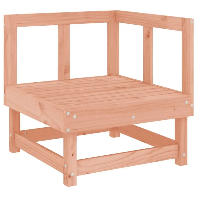 Houten loungeset in massief douglashout met voetenbank en salontafel - Tuinsets