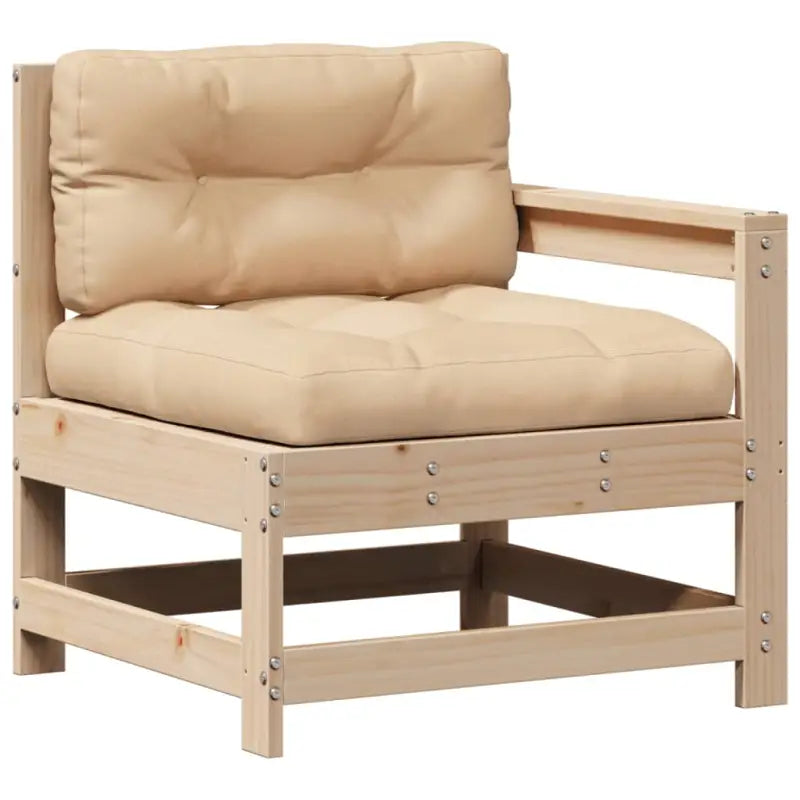 Houten loungeset in massief grenenhout met gelat ontwerp en modulair ontwerp - Tuinsets