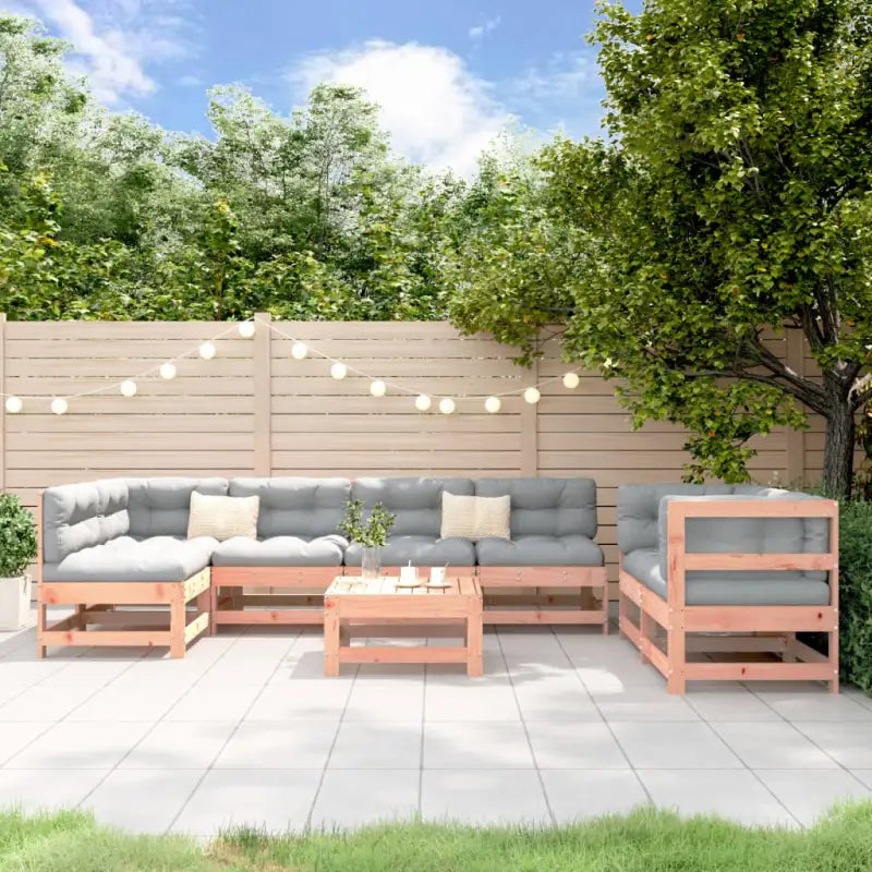 Houten loungeset in massief grenenhout voor je tuin of terras - Natuurlijk douglashout - Tuinsets