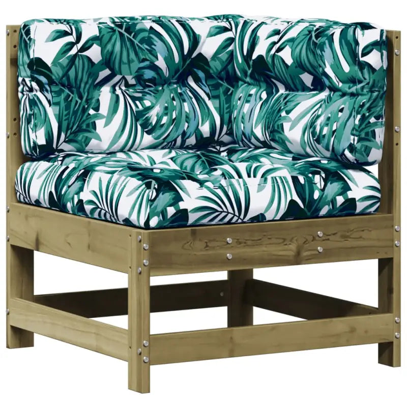 Houten loungeset met gelat ontwerp en modulair ontwerp van geïmpregneerd grenenhout - Tuinsets