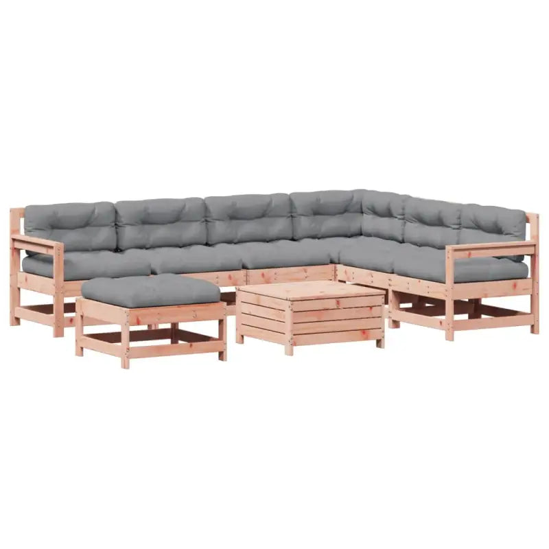 Houten loungeset met gelat ontwerp van massief douglashout - Tuinsets
