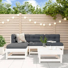 Houten loungeset met massief grenenhout en comfortabele kussens - Tuinsets