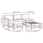 Houten loungeset met massief grenenhout en comfortabele kussens - Tuinsets
