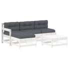 Houten loungeset met massief grenenhout en comfortabele kussens - Tuinsets