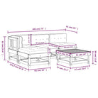 Houten loungeset met massief grenenhout en comfortabele kussens - Tuinsets