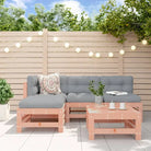 Houten loungeset met massief grenenhout en voetenbank voor tuinplezier - Natuurlijk douglashout - Tuinsets