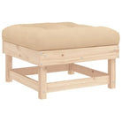 Houten loungeset met massief grenenhout en voetenbank salontafel - Tuinsets