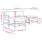 Houten loungeset met massief grenenhout en voetenbank salontafel - Tuinsets