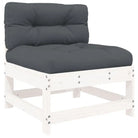 Houten loungeset met massief grenenhout en voetenbank voor tuin of terras - Tuinsets