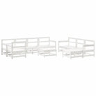 Houten loungeset met massief grenenhout en voetenbank voor tuin of terras - Tuinsets