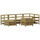 Houten loungeset met modulair ontwerp en comfortabele afmetingen zitting - Tuinsets
