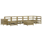 Houten loungeset met modulair ontwerp en comfortabele afmetingen zitting - Tuinsets