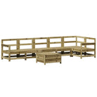 Houten loungeset met modulair ontwerp en comfortabele afmetingen zitting - Tuinsets