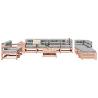 Houten loungeset met modulair ontwerp en comfortabele afmetingen zitting - Natuurlijk douglashout - Tuinsets