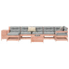 Houten loungeset met modulair ontwerp en comfortabele afmetingen zitting - Natuurlijk douglashout - Tuinsets
