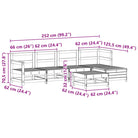 Houten loungeset met modulair ontwerp en comfortabele afmetingen zitting - Tuinsets