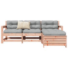 Houten loungeset met modulair ontwerp en comfortabele afmetingen zitting - Natuurlijk douglashout - Tuinsets