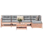 Houten loungeset met modulair ontwerp en comfortabele afmetingen zitting - Natuurlijk douglashout - Tuinsets