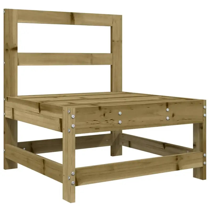 Houten loungeset met modulair ontwerp en comfortabele afmetingen zitting - Tuinsets