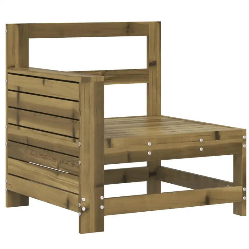 Houten loungeset met modulair ontwerp en comfortabele afmetingen zitting - Tuinsets