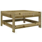 Houten loungeset met modulair ontwerp en comfortabele afmetingen zitting - Tuinsets