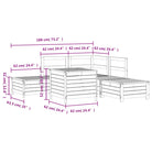 Houten loungeset met modulair ontwerp en diverse afmetingen zitting - Tuinsets