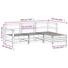 Houten loungeset met modulair ontwerp en massief grenenhout - Tuinsets