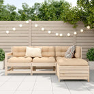 Houten loungeset met modulair ontwerp en massief grenenhout - Tuinsets