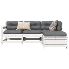 Houten loungeset met modulair ontwerp en massief grenenhout - Wit grenenhout - Tuinsets