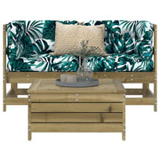 Houten loungeset met modulair ontwerp voor je tuin of terras - Tuinsets