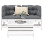 Houten loungeset met modulair ontwerp voor je tuin of terras - Wit grenenhout - Tuinsets
