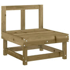 Houten loungeset met voetenbank en salontafel van geïmpregneerd grenenhout - Tuinsets