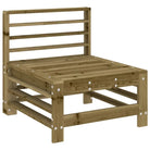 Houten loungeset met voetenbank en salontafel van geïmpregneerd grenenhout - Tuinsets