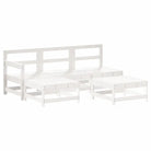 Houten loungeset met voetenbank en salontafel van massief grenenhout - Tuinsets