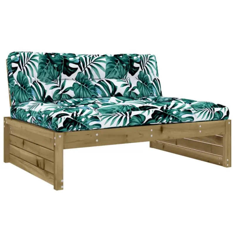 Houten loungeset met voetenbank en salontafel voor gezellige tuinen - Tuinsets