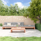 Houten loungeset met voetenbank en salontafel voor gezellige tuinen - Natuurlijk douglashout - Tuinsets