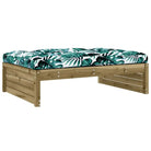 Houten loungeset met voetenbank en salontafel voor gezellige tuinen - Tuinsets