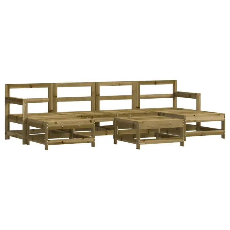 Houten loungeset met zachte kussens voor in de tuin - Tuinsets